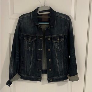 Denim Jacket with Button Closure